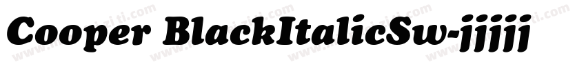 Cooper BlackItalicSw字体转换